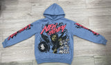 2024 Hoodie American Retro Dark Print Womens Fashion Harajuku Casual L