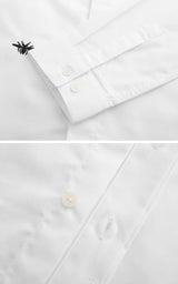 New 2022 Luxury Men Classic Embroidered bee stripe Fashion Cotton Casual Shirts Shirt High Quality Short Sleeves A68