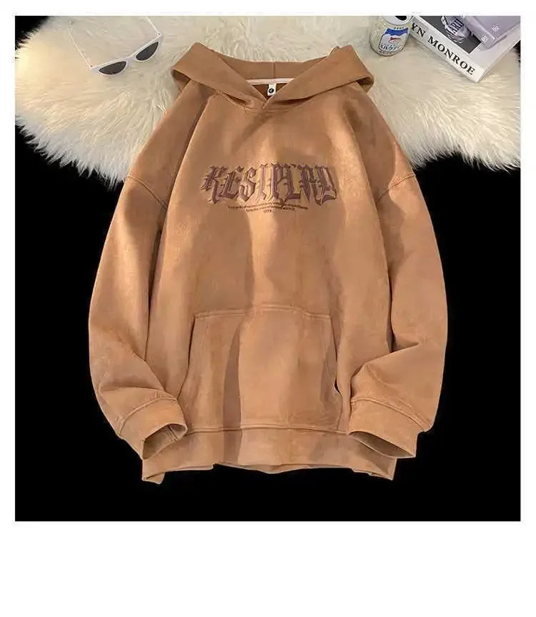 Autumn And Winter Coats For Men American Trendy Brand Loose Suede Swea