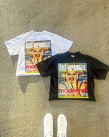Sadcore Streetwear top – American Trendy Brand Retro Fashion Tops Letters Printed Sho
