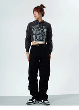 couple cargo pants hip hop high street retro american style vintage multi pocket casual pants 2024 new style streetwear y2k jean military streetwear pants