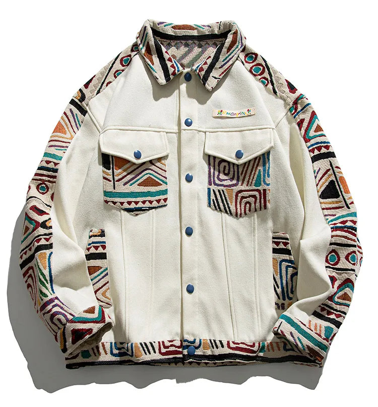 Urban vintage quilted windbreaker oversized streetwear