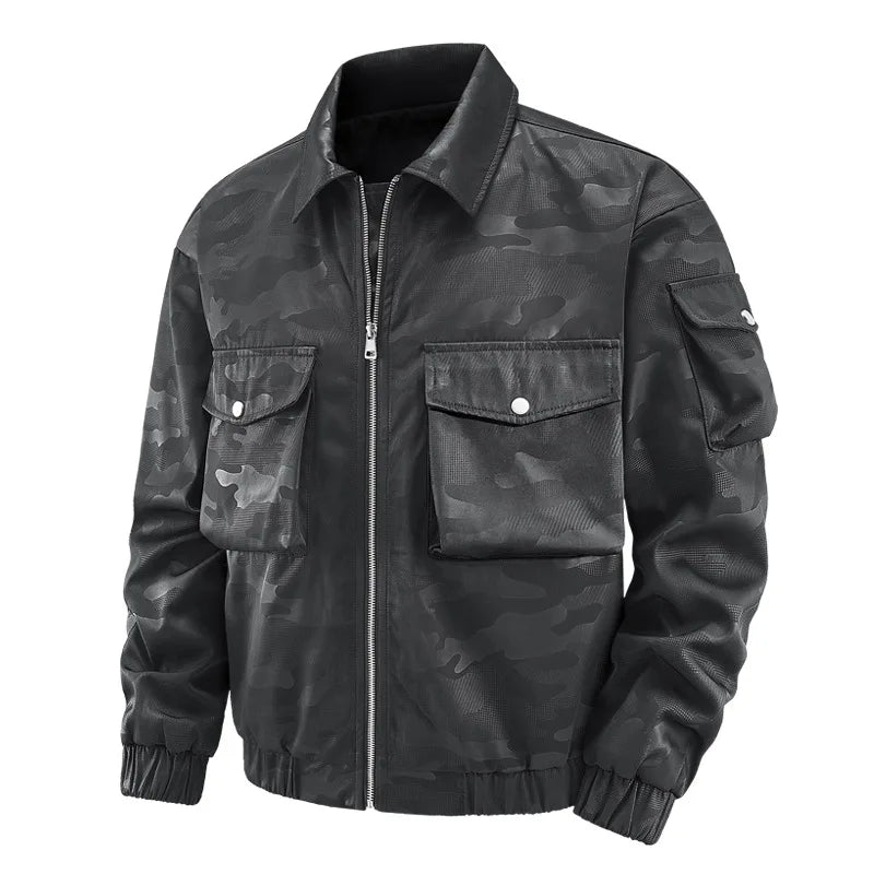 leather panel jacket, streetwear for men, men's streetwear fashion, oversized urban jacket, high quality cold-weather coat