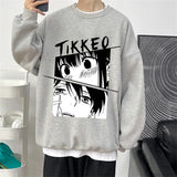 Autumn Japanese Anime Fashion Men Sweatshirt Graphic Fleece Y2K Clothes