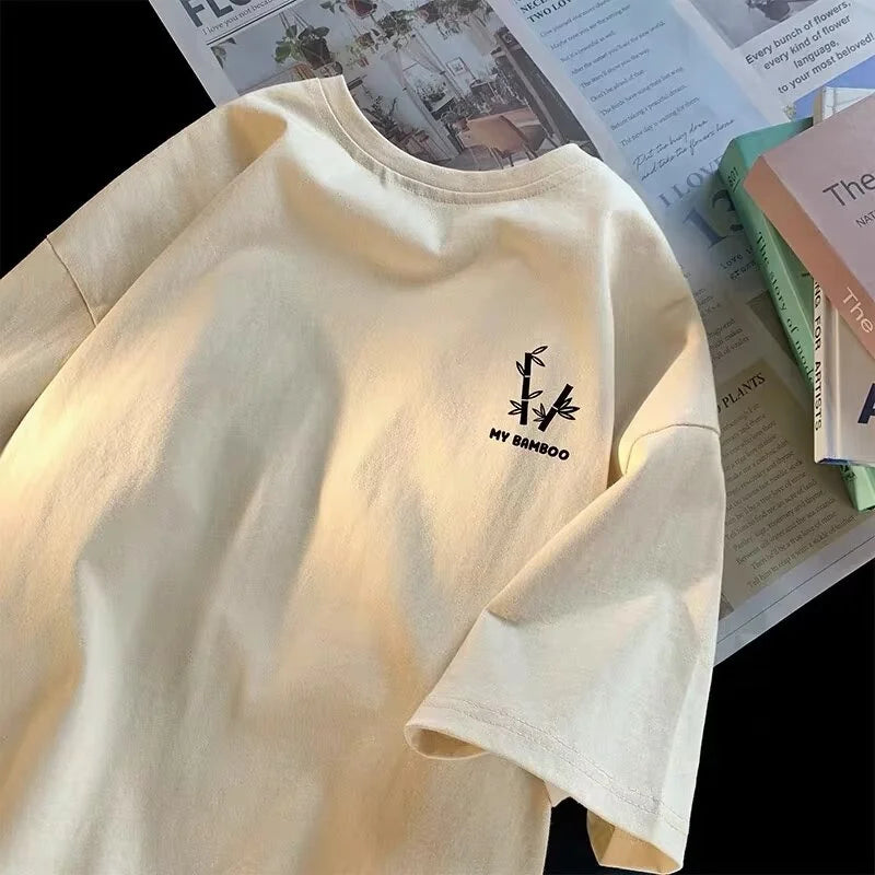 Gothic Chrome print – Kawaii Bamboo Creativity Short Sleeve Tops Men Fashion Crewn