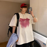 Y2k Chrome print – Summer Graffiti Letter Printed T Shirt For Men Casual Street