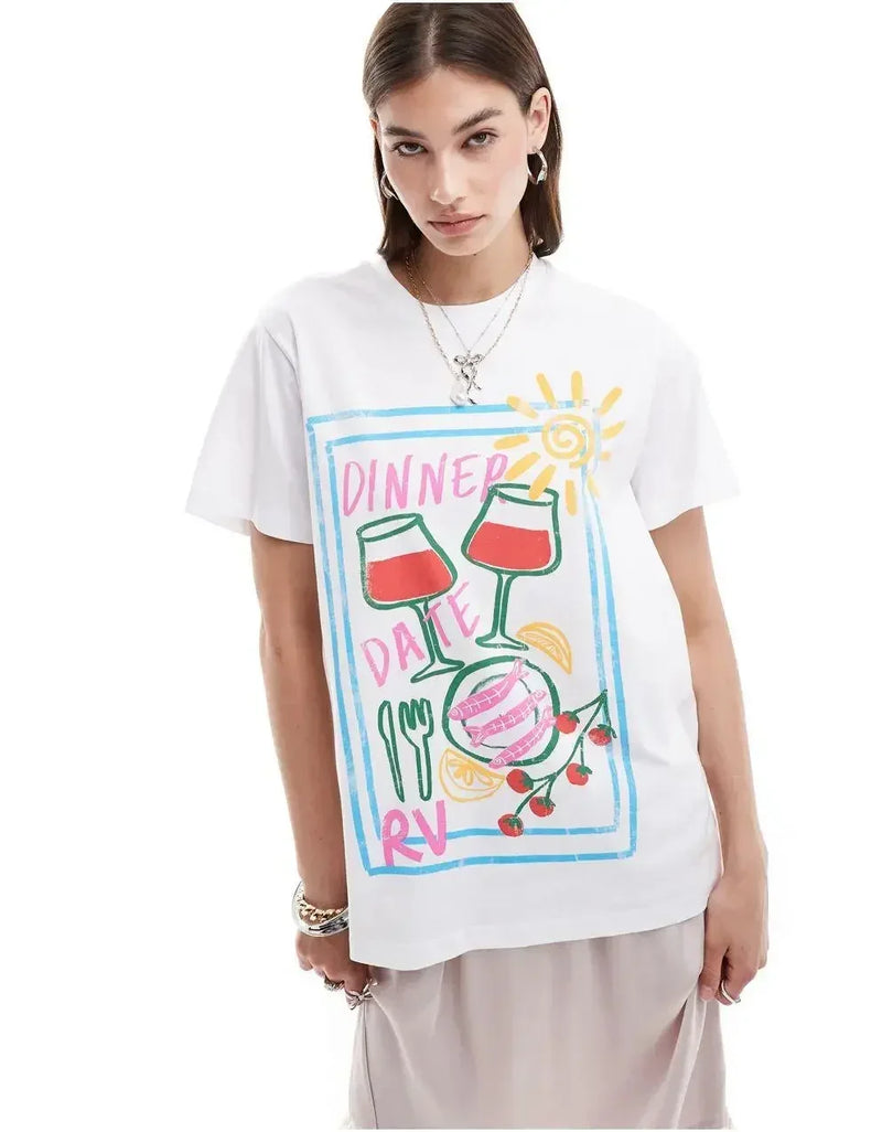 Vaporwave Static Tee – Emoji Field Graphic with Glitch Font