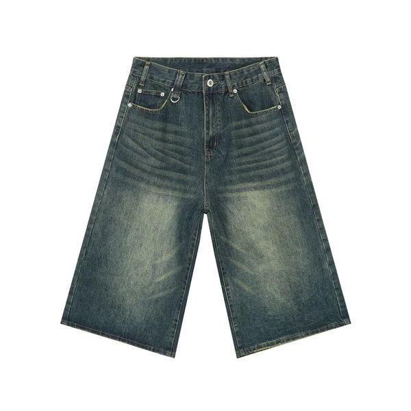 men summer streetwear fashion loose casual wide leg denim calf length jeans pants male vintage jeans baggy hosen pants unique jeans style 1512