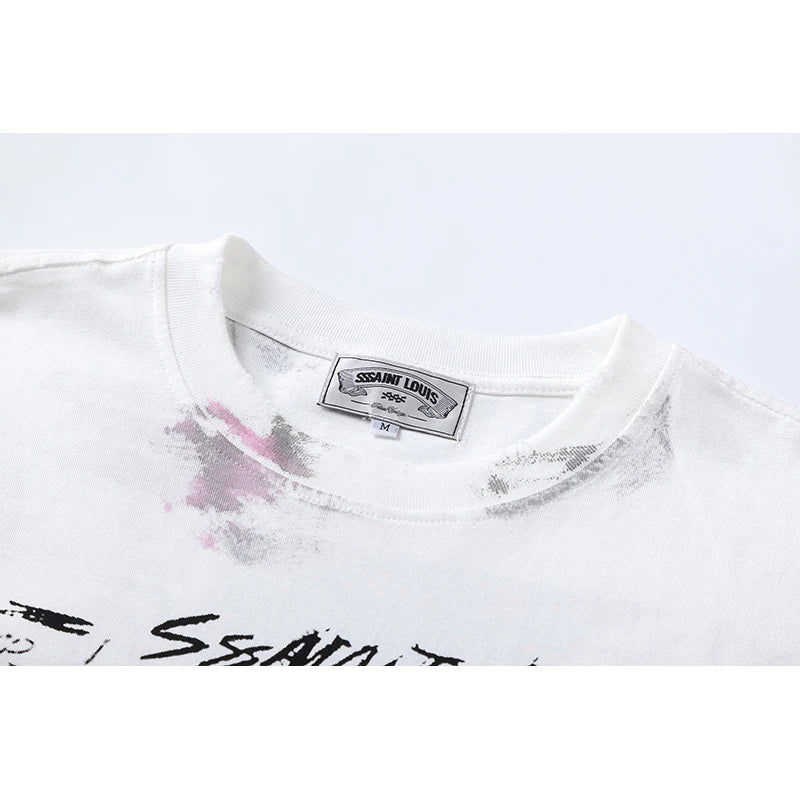 Y2K Graphic Tee – 2024Ss Saint Louis T Shirts Men Woman Good Quality Cotton Lo – Urban Streetwear for Men & Women