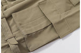 fashion cargo pants adjustable belts waist with side pockets joggers streetwear pant unisex casual loose straight baggy trousers unique joggers style 378