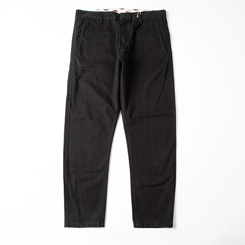 autumn winter heavyweight pure cotton thick american retro workwear khaki pants business casual mens basic solid color pants unique default style 1077