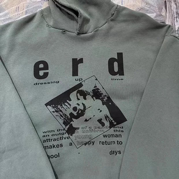 Vaporwave hoodie with soft pastel color combinations