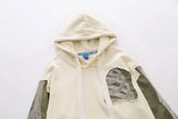 Hip Hop Men Hoodie Sweatshirt Y2K Embroidery Skeleton Skull Patch Punk