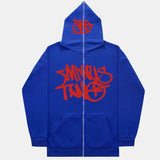 New American Retro Ins Zipper Sweatshirt Men's Hooded Loose Trendy Casual Y2K Versatile Autumn and Winter Super Hot Sweatshirt