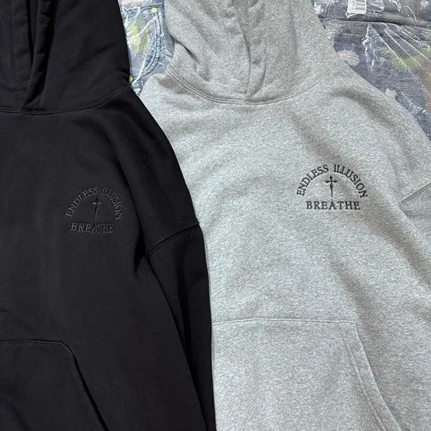 90s rap culture hoodie with old-school graffiti text