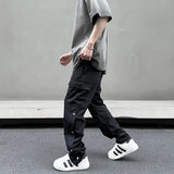 fashion casual hip hop joggers side button trousers elastic waist drawstring track sweatpants new cargo streetwear mens pants unique joggers style 4763