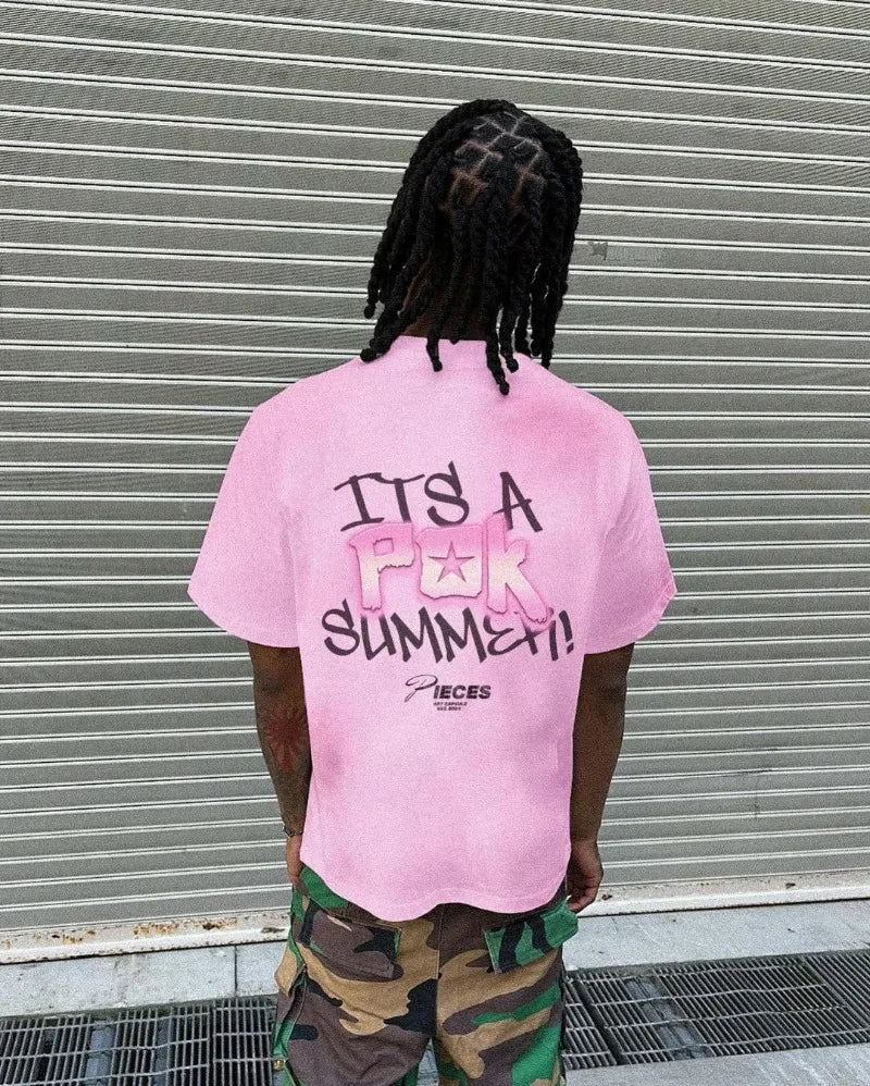 Y2k Aesthetic print tee – 2024 Y2K American High Street Fashion Brand Short Sleeved To