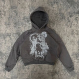 grunge knit sweater with heavyweight fabric, layered urban look for cold weather, street fashion menswear trend for seasonal 