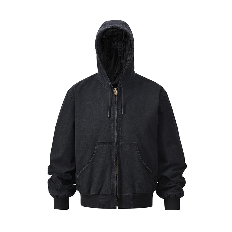Urban fleece streetwear zip-up graffiti hooded
