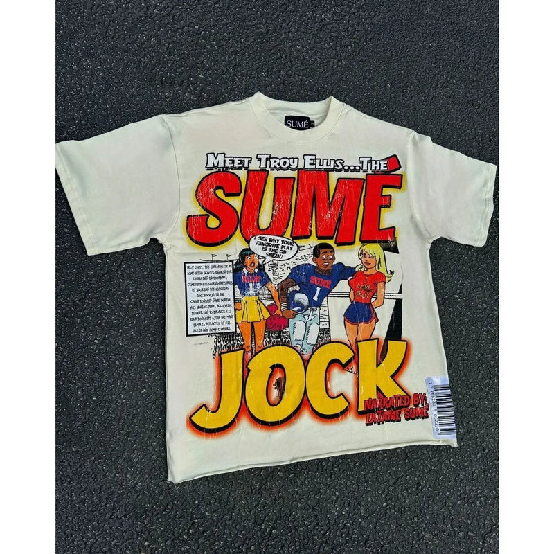 Sadcore Streetwear – Harajuku Astronaut Graphic T Shirts Oversized Y2K Tops 100 C – Edgy Streetwear for All Genders