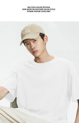 Sadcore Melting smiley – Cotton Black Short Sleeved Mens Summer New New Chinese Style