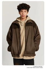 Checkered Varsity Bomber Coat Statement Piece