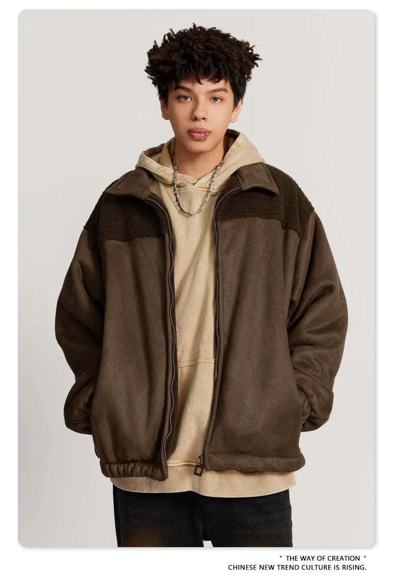 Checkered Varsity Bomber Coat Statement Piece
