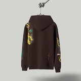 High Street Lightning Foam Print Pullover Fleece Hoodies For Men And W