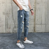 2023 autumn new light luxury fashion jeans men casual trousers korean version all match boutique clothing simple style denim street jeans