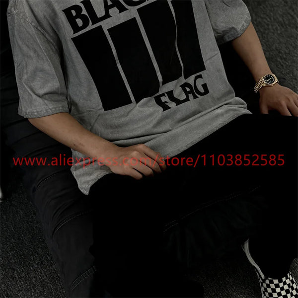 Gothic Graphic tee – 2024 Summer American New Vintage Heavy Short Sleeved T Shirt