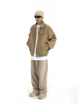 mens soild color jacket and coat casual zipper bomber jackets with pocket high street cargo outerwear short homme men clothin - variant style fc8cf9 for streetwear fashion