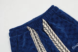 2024 spring and autumn mid waist straight jacquard velvet knitted trousers loose wide leg pants urban casual pants men and women unique default style 2041