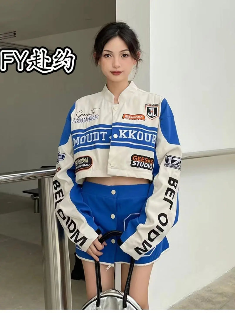 Leather Panel Streetwear Jacket Daily Fit Staple