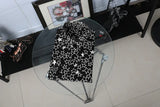New 2022 Men 3D luxurious Classic Black White Star Print Fashion Silk Casual Shirts Shirt high Pocket Long-sleeves S 2XL #D276