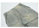 retro washed denim jean pants 2023 new casual zipper open loose straight jeans hip hop y2k pants mens jeans streetwear joggers unique joggers style 4218