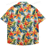 Men Shirts Summer Sclassic Flower Clothing Retro Hawaiian Vacation Shirts Daily Versatile Loose Tops Fashion Half Sleeve Shirt