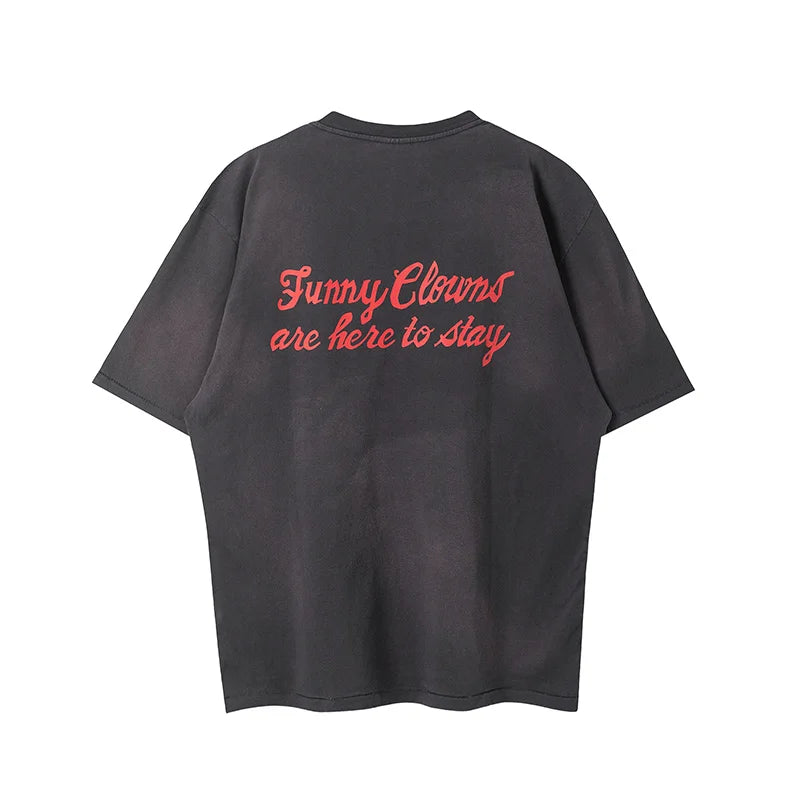 Harajuku Oversized Shirt – Saint Short Sleeve Top Tees Men Woman Best Quality Space Exp – Urban Streetwear for Men & Women