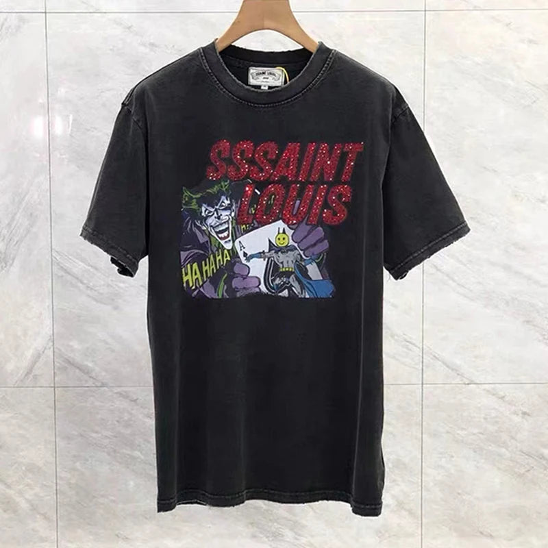 Y2K Graphic Tee – 2024Ss Saint Louis T Shirts Men Woman Good Quality Cotton Lo – Urban Streetwear for Men & Women
