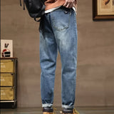 mens harajuku patchwork streetwear graphic print hip hop jeans novelties 2021 casual joggers cargo pants clothes for teenagers relaxed fit joggers