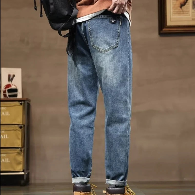 mens harajuku patchwork streetwear graphic print hip hop jeans novelties 2021 casual joggers cargo pants clothes for teenagers relaxed fit joggers