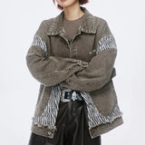 Graffiti quilted puffer vintage oversized bomber