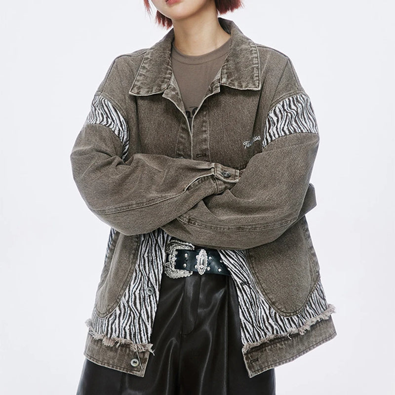 Graffiti quilted puffer vintage oversized bomber