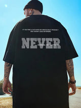 Gothic Aesthetic drop – High Street Letter Never Printed Male T Shirt Summer Cotton