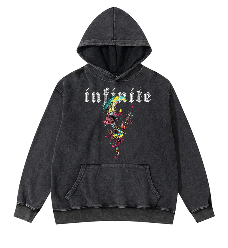 vaporwave barcode glitch featuring rainbowtouches 2022 new hoodies mens high street trend retro skull graphic hoodie women hip hop coat unisex superior quality