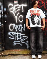 Anime Oversized shirt – 2024 Goth Fashion Cartoon Letter Printed Oversized T Shirt M