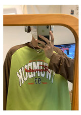 Sadcore Graphic tee – Long Sleeved T Shirt Men Spring New Style Avocado Green Ragl