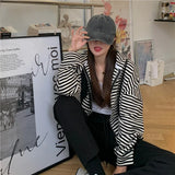 Autumn And Winter New Korean Style Ins Casual Sports Style Striped Hoo