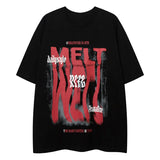 Anime Chrome logo – Men Short Sleeve T Shirts Letter Reflection Print Tshirt Hig