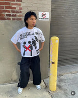 Glitchcore Design – American Letter Print Graphic T Shirts Vintage New – Edgy Streetwear for All Genders