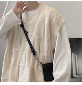 grunge knit pullover for fall and winter, oversized aesthetic with urban style, mens fashion layer for modern streetwear coll